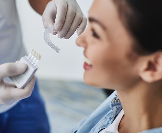 Transparent aligners in a storage case