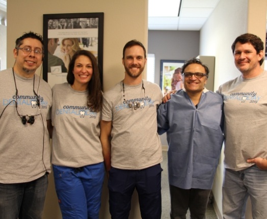 Richard Fossum D D S and four members of his Temple Texas dental team