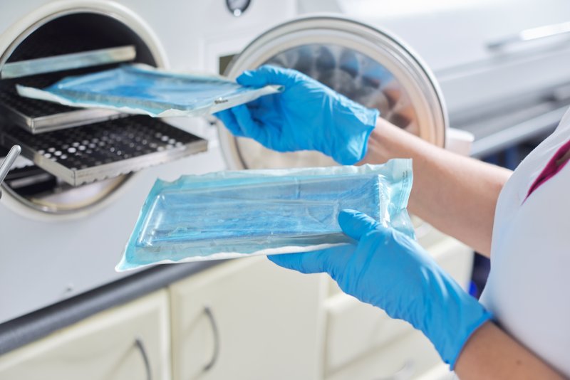 Dentist in Temple cleaning tools