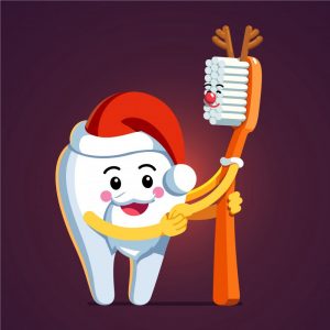 Christmas toothbrush illustration
