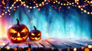 Jack O Lanterns during Halloween
